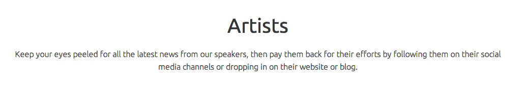 Speakers title changed