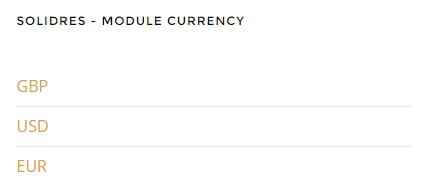 options for changing currencies on solidres room screens