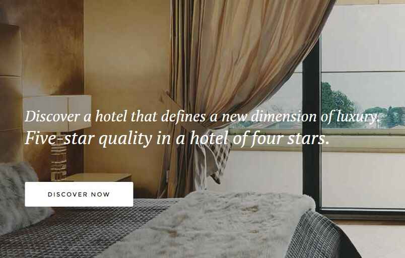 the hotel joomla template header image and text overlay