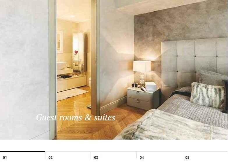 slides displaying hotel room photos