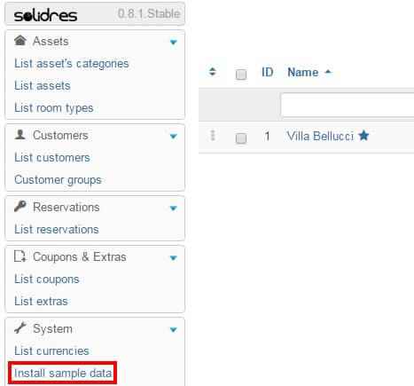 adding sample data to the solidres joomla extension