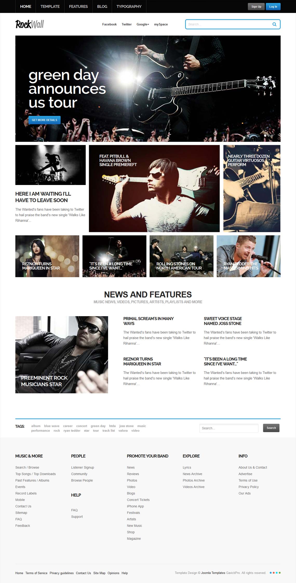 RockWall -  WordPress Music Theme