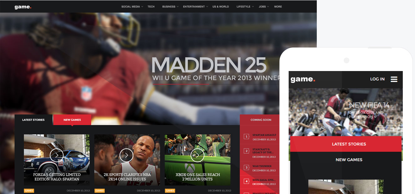 Game - The best Joomla game template