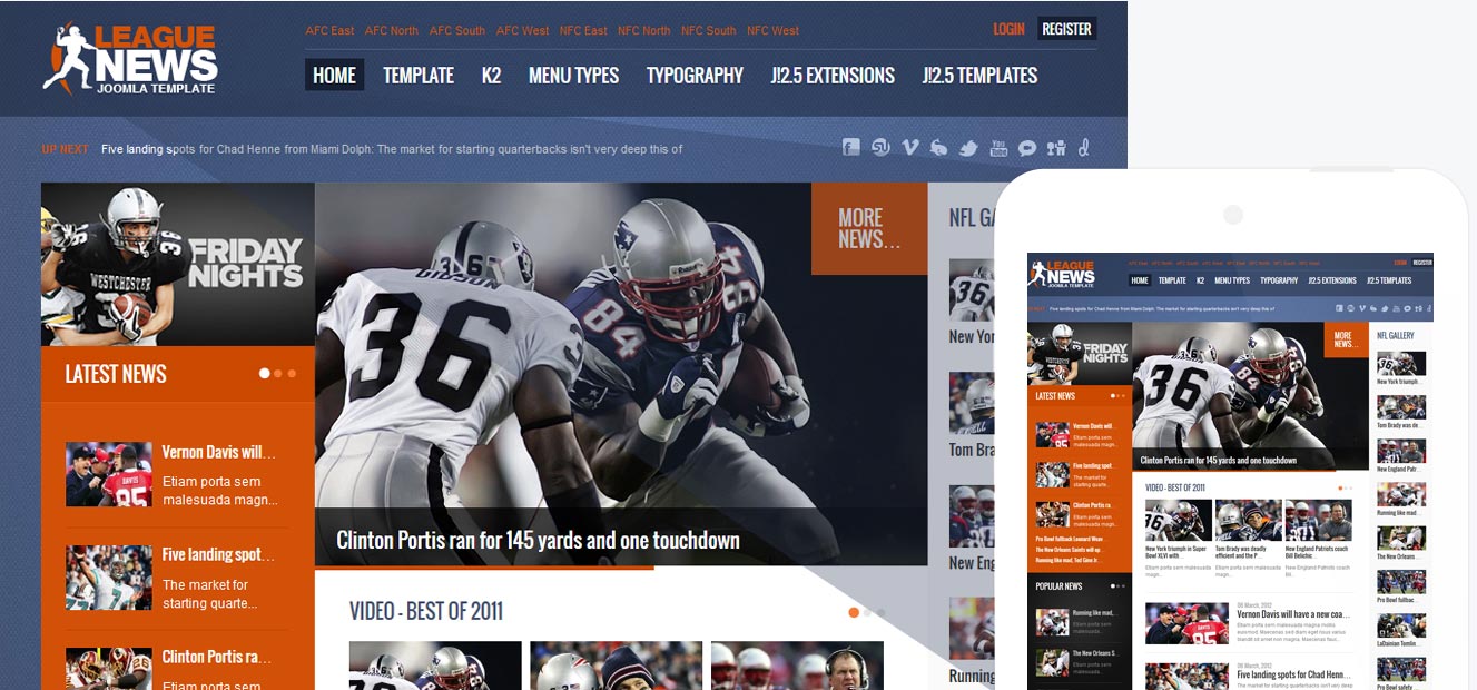 League News - News Portal and Magazine Joomla Template