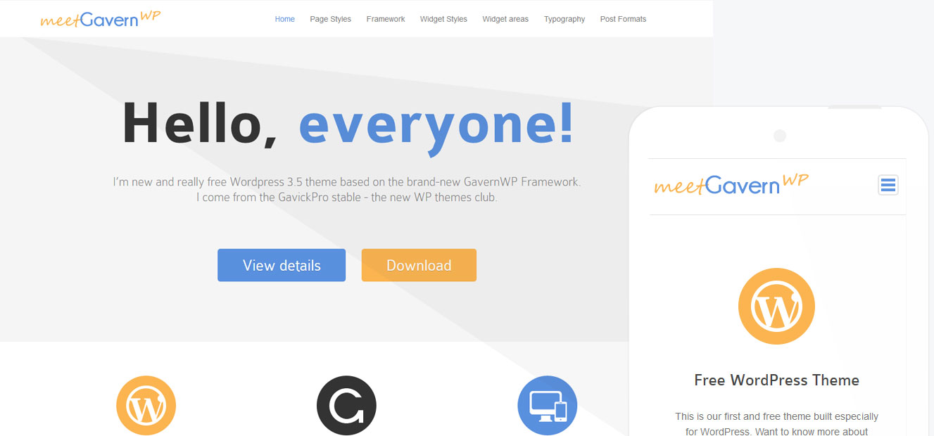 Meet GavernWP - Responsive Free Wordpress Theme