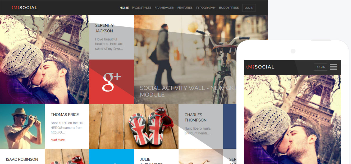 M-Social - Best Social WordPress Theme based on BuddyPress