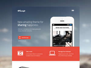 Bluap - Responsive mobile app  WordPress Theme