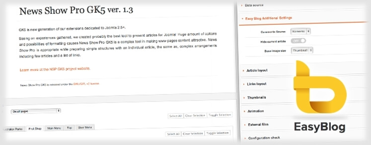 News Show Pro GK5 now supports Easy Blog!