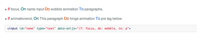 AniJS library CSS animation structure