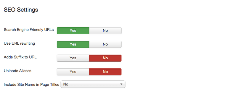 Gzip Joomla setitngs