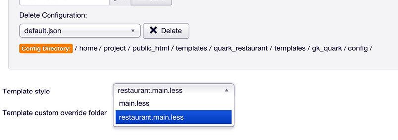 Quark Joomla Template custom override