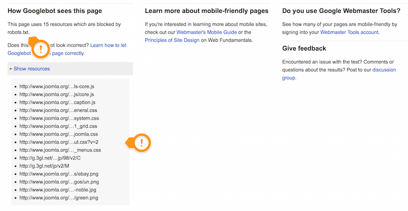 mobile friendly test robots.txt