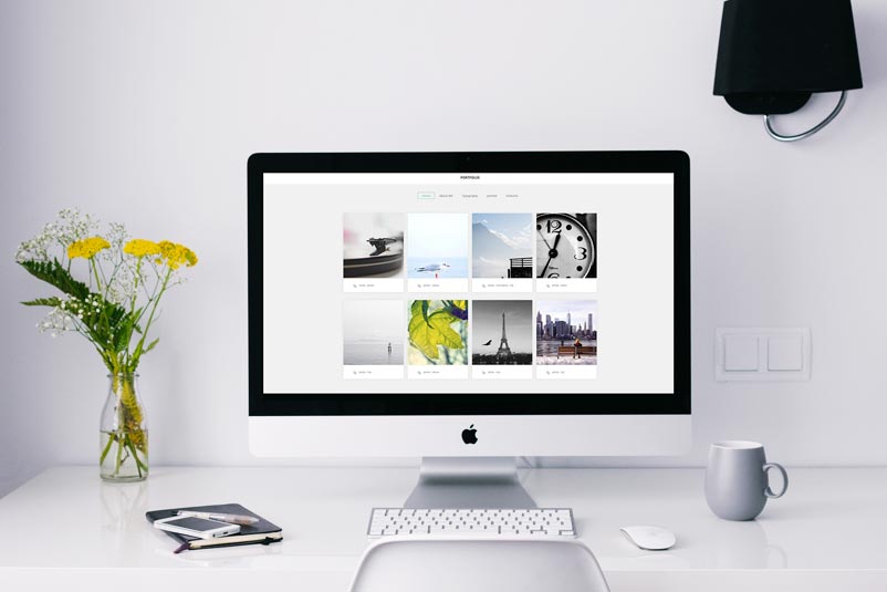 the frontpage view of the portfolio joomla template