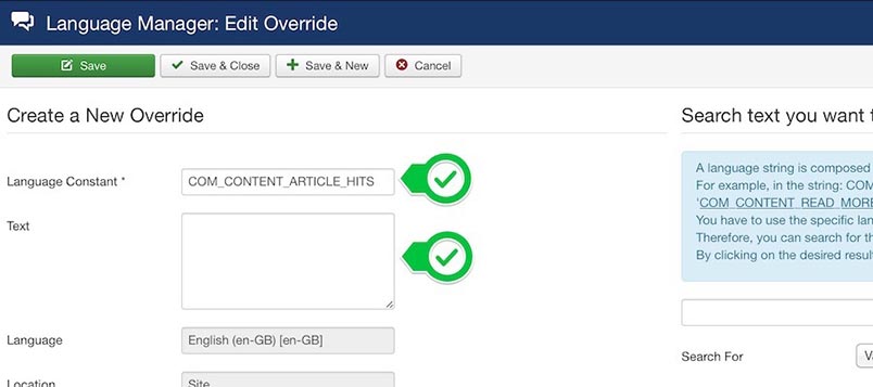 Creating new Joomla override