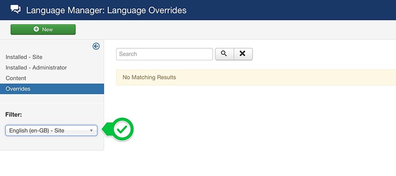 Joomla language overrides