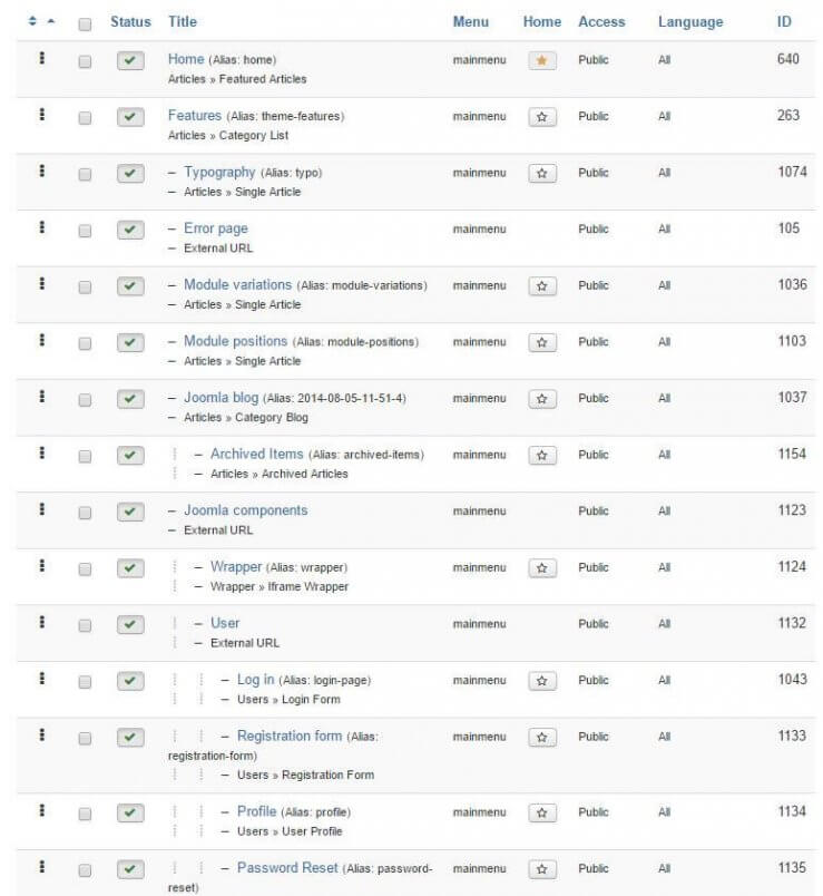 joomla-menu-structure