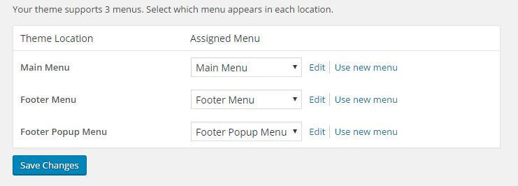 assigning menus to theme locations in wordpress