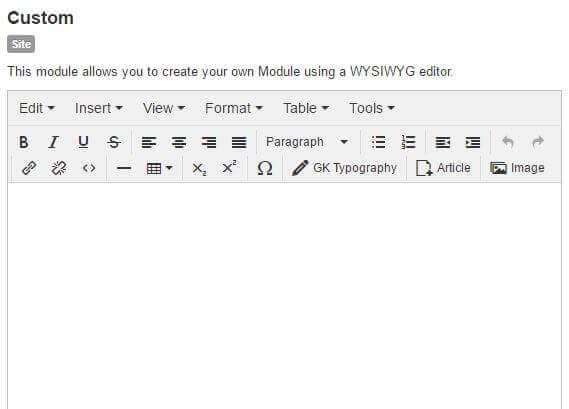 joomla custom html module view