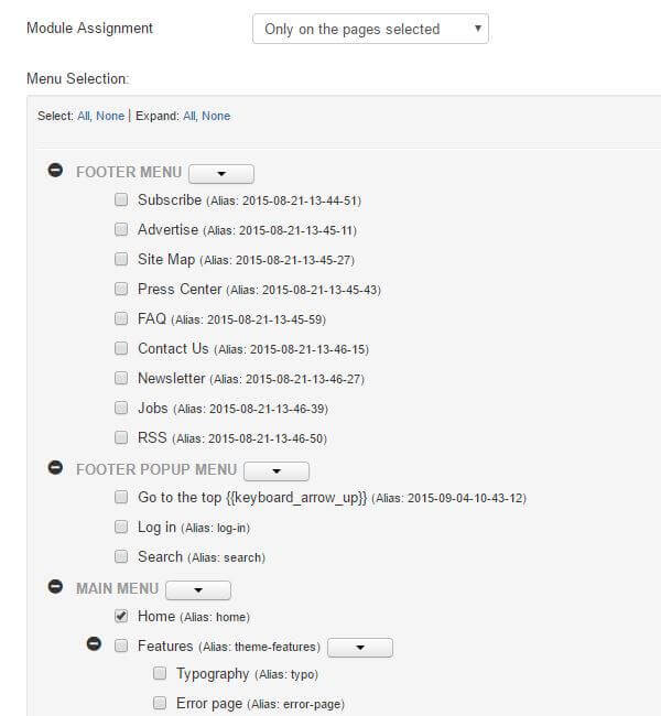 joomla-menu-assignment