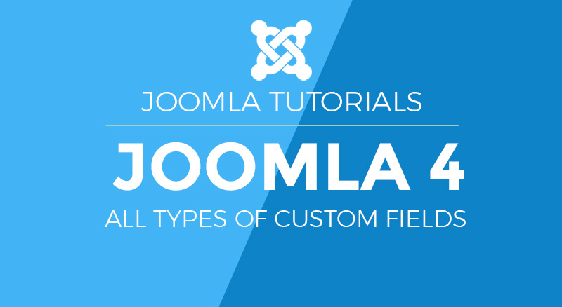 custom fields in Joomla 4