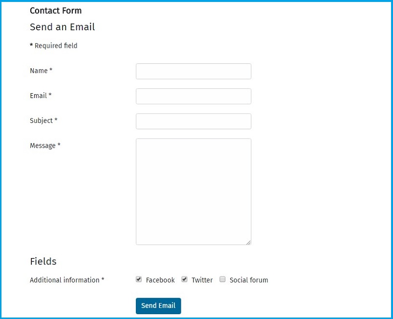 Joomla 4 contact form