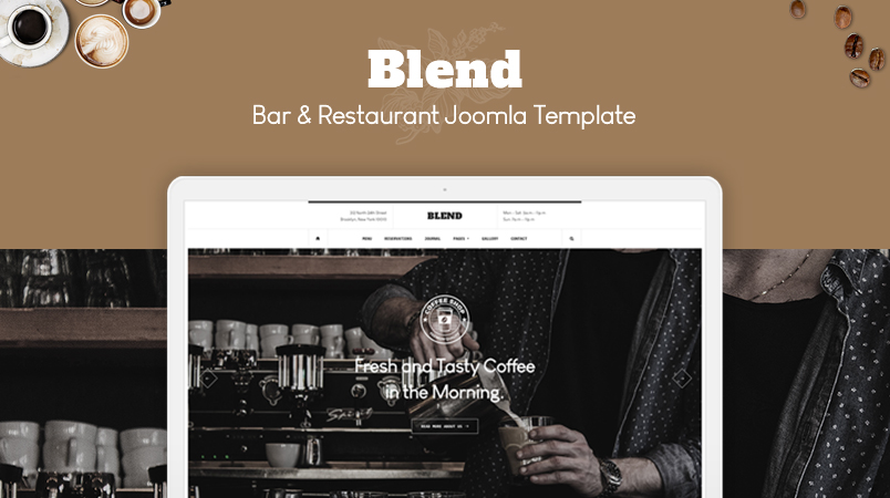 gk blend Restaurant Joomla template released