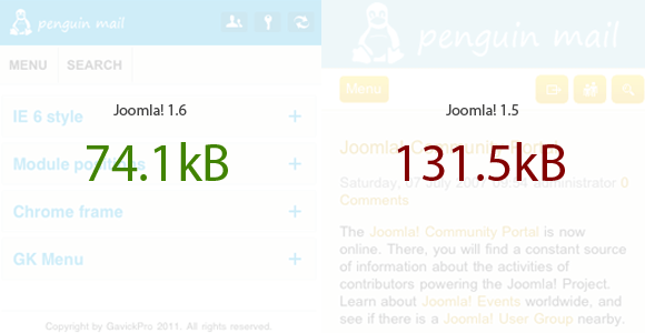 Mobile version of penguinMail