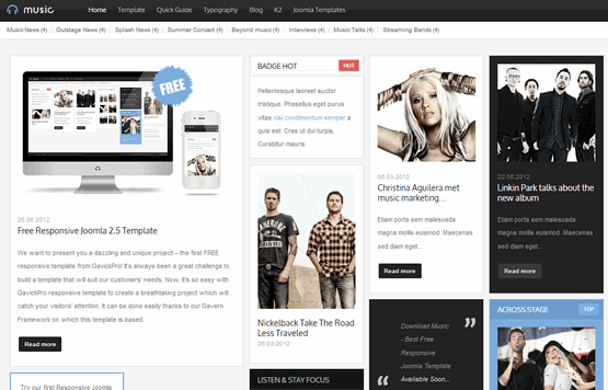free joomla responsive template