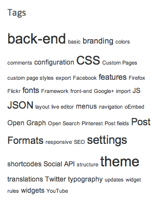 tag cloud widget