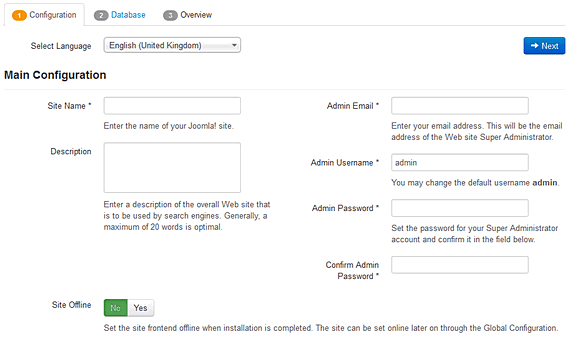 step 1 install joomla30