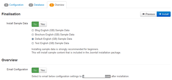 step 3a install joomla30