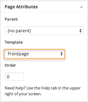 FrontPage template