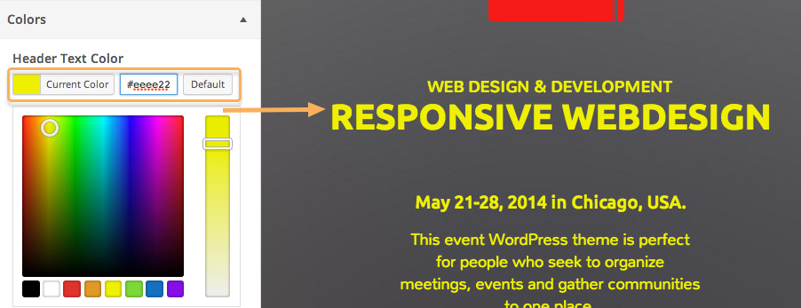 Header Text Color