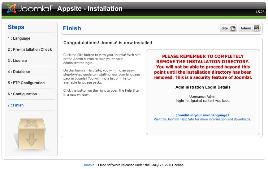 Joomla! Web Installer-6