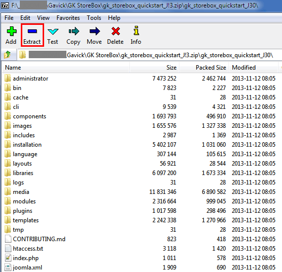 7-zip extract of ZIP files