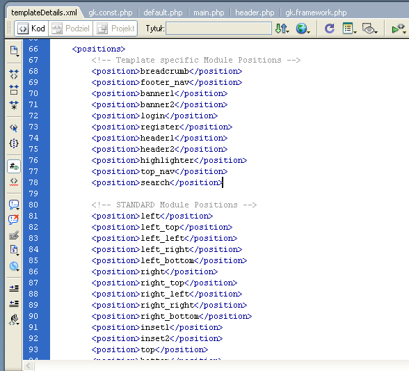 Joomla templateDetails