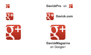 Gplus icons