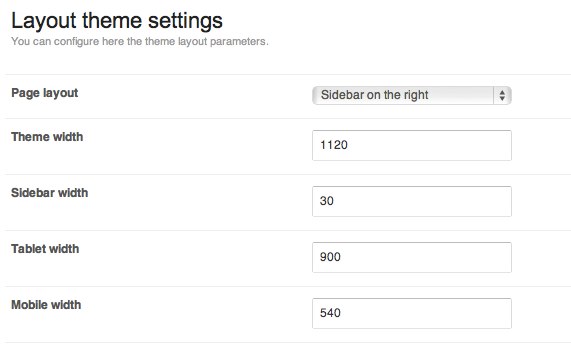 Layout Settings