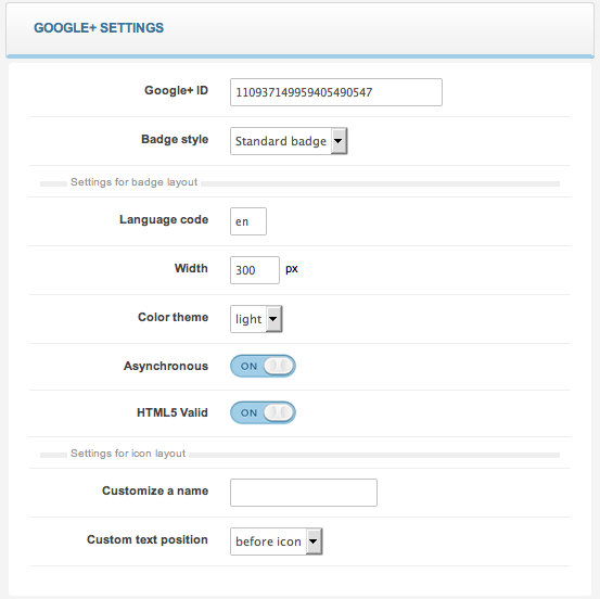 google+ settings