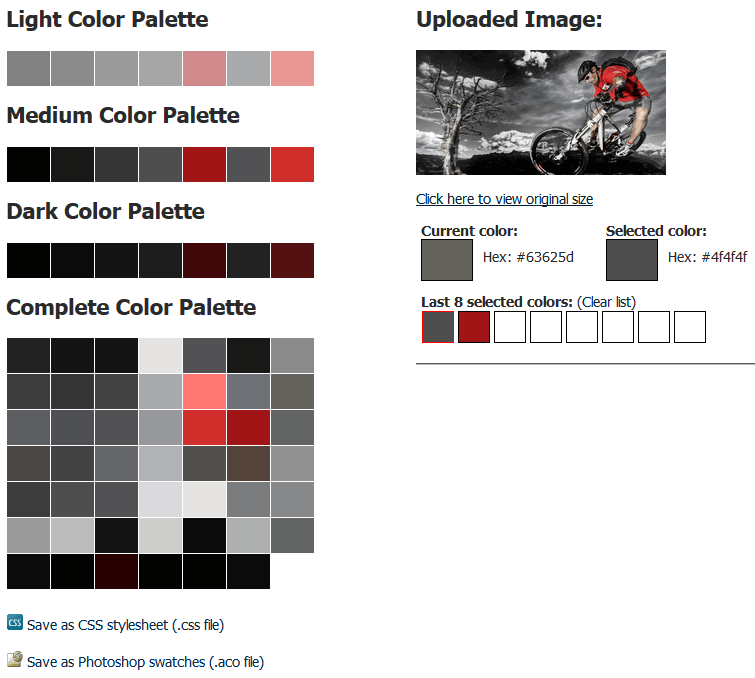 Color scheme based on slideshow image