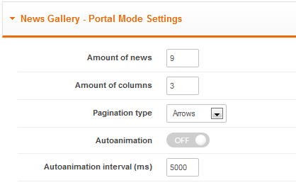 News Gallery - Portal Mode Settings