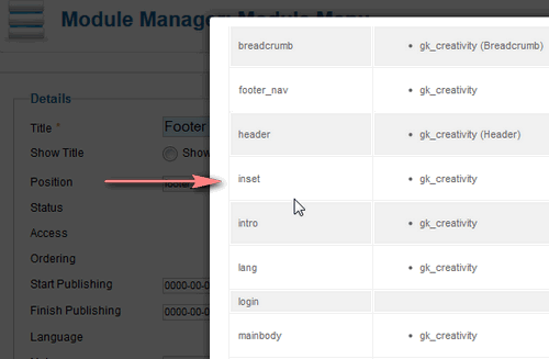 module positions available