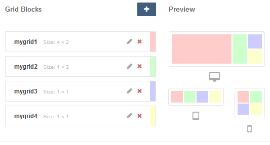 Modules on the Grid layout (back-end)