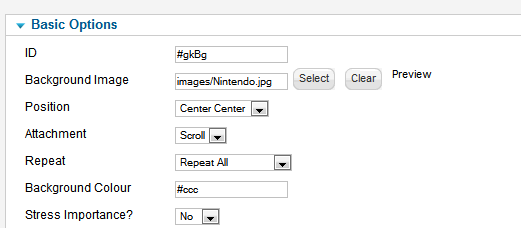 In GK Game template you have to override #gkBg ID selector not a body 