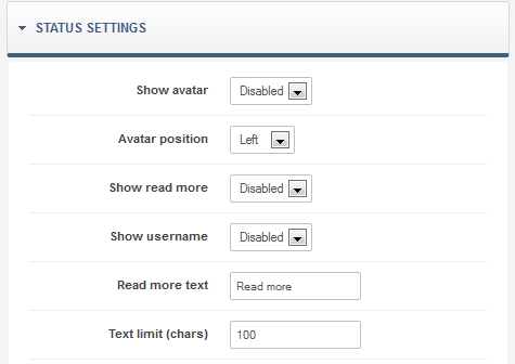 status-settings