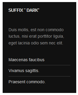 Dark suffix in module - the end result