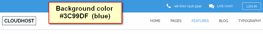 Background color for TopBar in CouldHost template