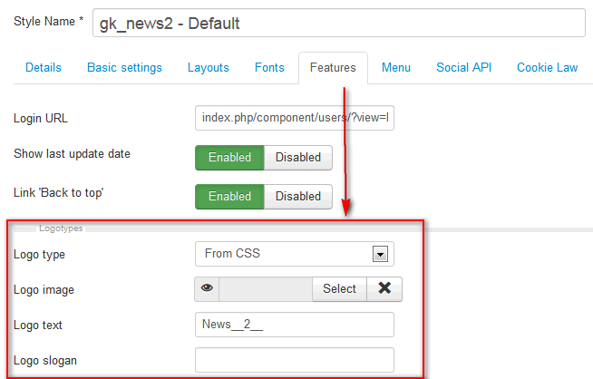 Logo settings in Gavick template for Joomla 3.x  - in Joomla 2.5 this should look similar