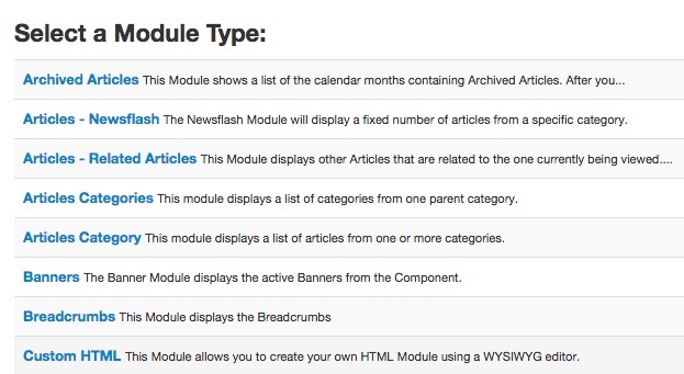 module types