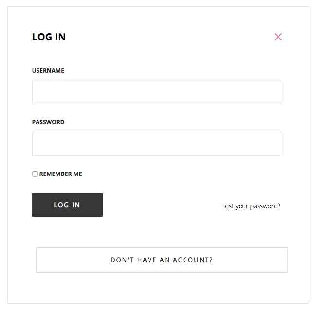 Login popup